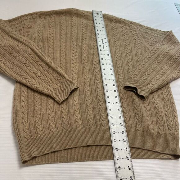 Grayson & Dunn Taupe 100% 2 Ply Cashmere Sweater Size Medium - Picture 6 of 6